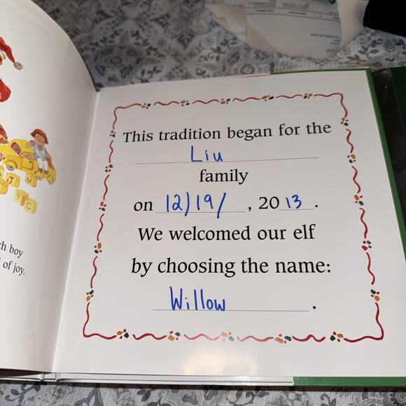 Vtg CCA & B Elf on a Shelf Boy 12 In Doll Brown Hair Blue Eyes With Book In Box - Picture 7 of 13